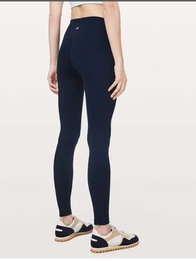 Like new- Lululemon Wunder Under High-Rise Tight *Full-On Luxtreme 28" True Navy